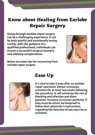 Improve your Appearance with Lobuloplasty Surgery