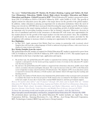 education pc market
