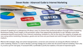 Steven Noske - Advanced Guide to Internet Marketing