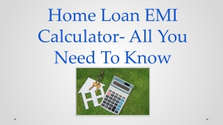 home loan EMI calculator