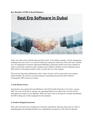 Best Erp Software in Dubai