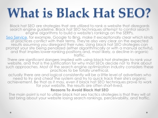 What is Black Hat SEO