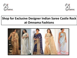 Shop for Exclusive Designer Indian Saree Castle Rock at Omnama Fashions