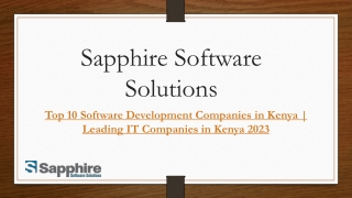 Top 10 Software Development Companies in Kenya  Leading IT Companies in Kenya 2023