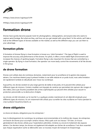 formation drone gratuite