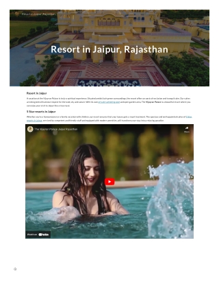 Luxury Resort in Jaipur Rajasthan, Best Resort in Jaipur with Private Pool