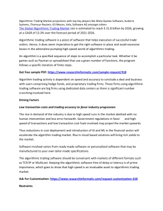 Algorithmic Trading Market