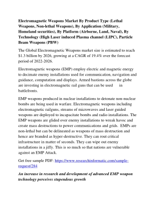 Electromagnetic weapons Market