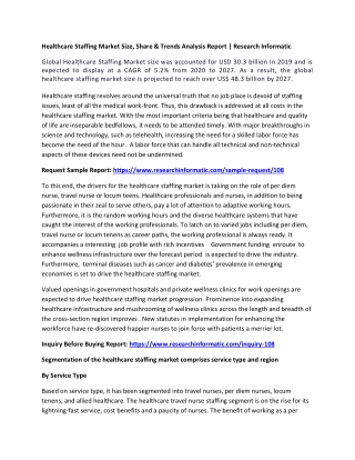 Healthcare staffing market