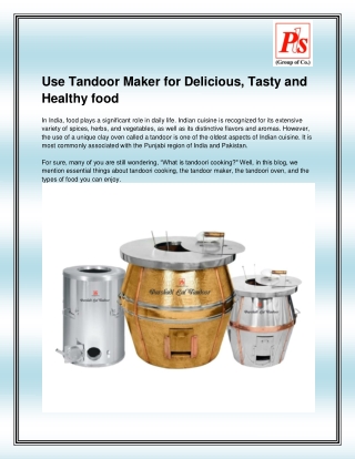 Tandoor Maker