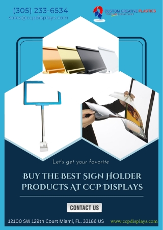 Buy the Best Sign Holder Products At CCP Displays
