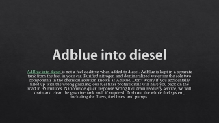 Adblue into diesel