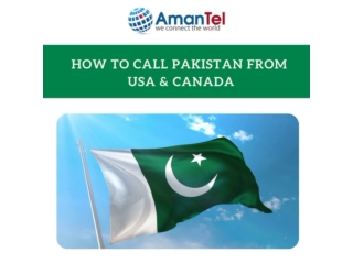 Enjoy Making Unlimited Calls to Pakistan