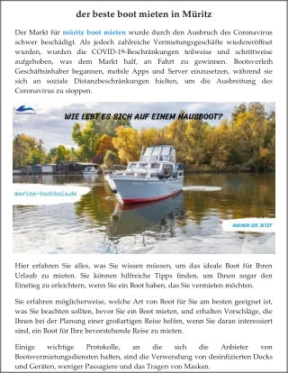 der beste boot mieten in Müritz