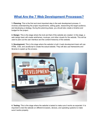 What Are the 7 Web Development Processes?