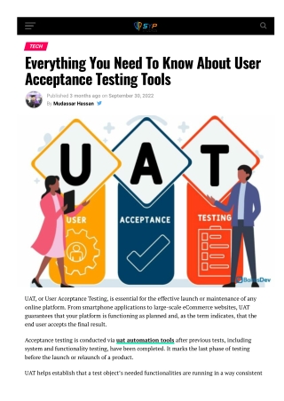 Everything You Need To Know About User Acceptance Testing Tools