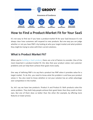 How to Find a Product-Market Fit for Your SaaS