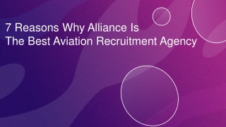 Reasons Why Alliance Is The Best Aviation Recruitment Agency