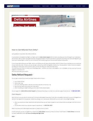 How to Get Refunds from Delta?