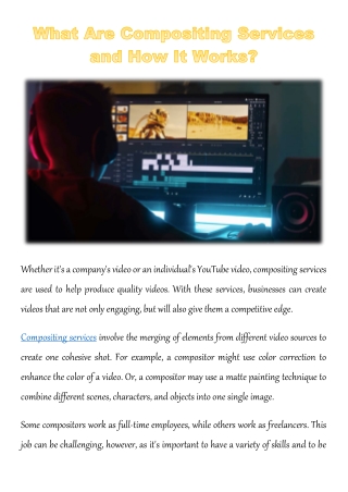 What Are Compositing Services and How It Works