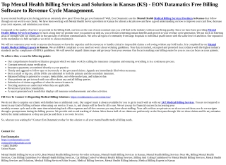 Mental Health Billing Services in Kansas