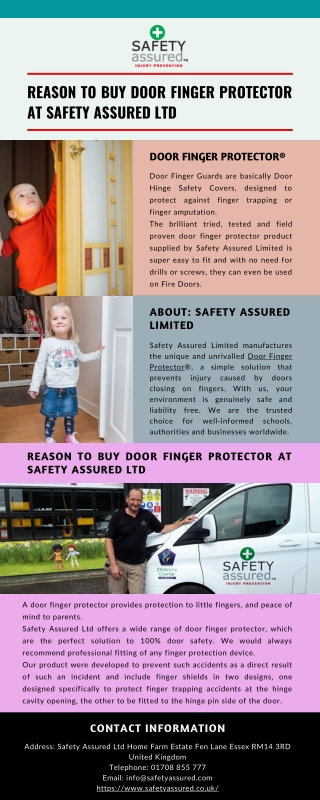 Reason to Buy Door Finger Protector at Safety Assured Ltd