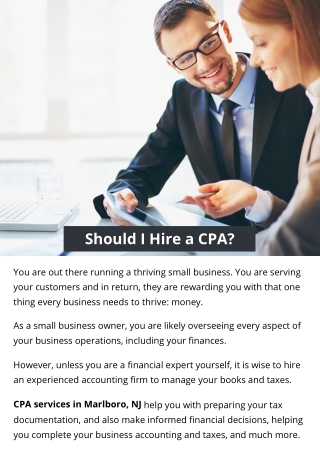 Should I Hire a CPA?