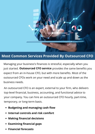 Most Common Services Provided By Outsourced CFO