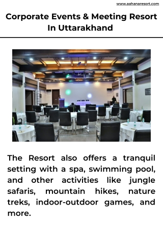 Corporate Meeting & Event Management Company in Jim Corbett