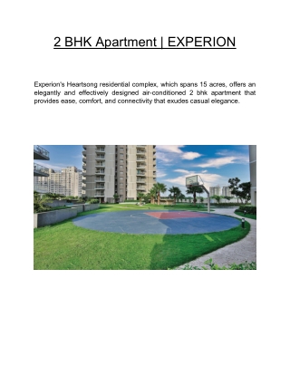 2 BHK Apartment | EXPERION