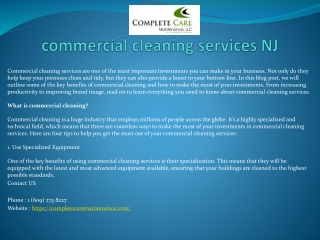 commercial cleaning services NJ