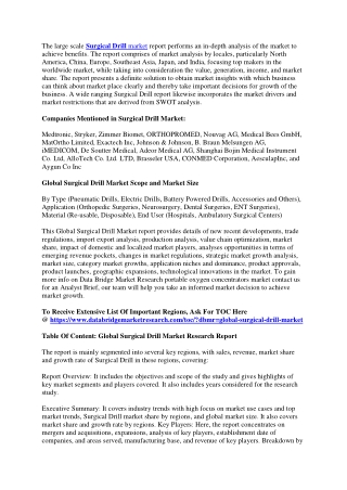 Surgical Drill Market