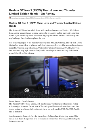 Realme GT Neo 3 (150W) Thor - Love and Thunder Limited Edition Hands - On Review (2)