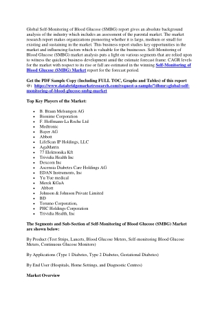 Self-Monitoring of Blood Glucose (SMBG) Market