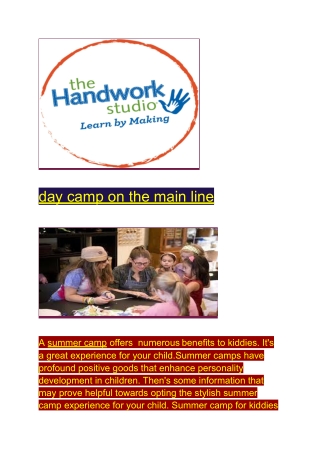day camp on the main line