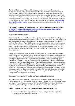 Physiotherapy Tapes and Bandages Market