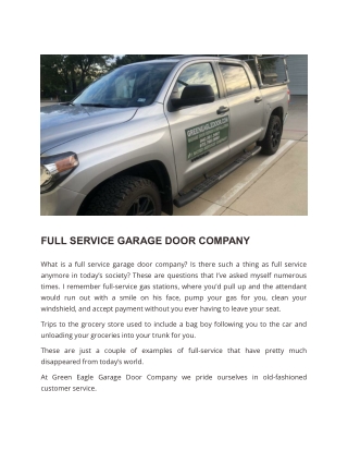 Garage Door Service in Denton TX