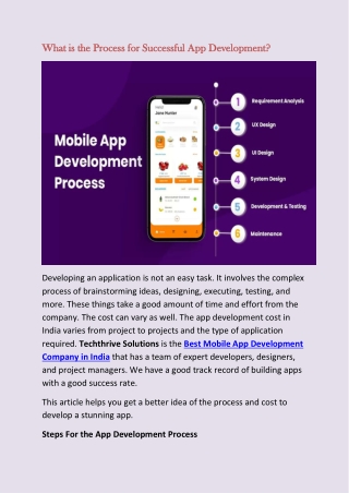 What is the Process for Successful App Development ?