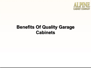Benefits Of Quality Garage Cabinets