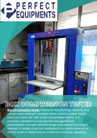 Box compression tester | Perfect Group India