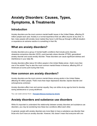 Anxiety Disorders_ Causes, Types, Symptoms, & Treatments