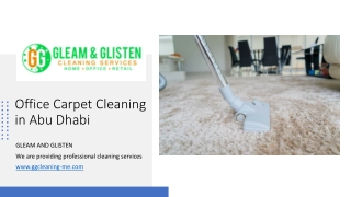 Office Carpet Cleaning in Abu Dhabi​