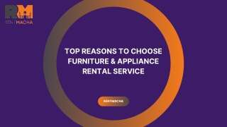 Top Reasons to choose Furniture Rental