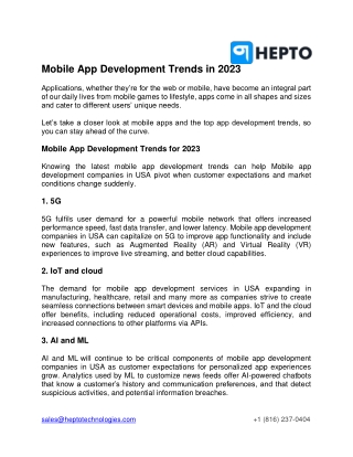Mobile App Development Trends in 2023