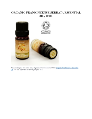 ORGANIC FRANKINCENSE SERRATA ESSENTIAL OIL