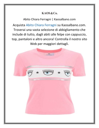 Abito Chiara Ferragni  Kaosalbano.com