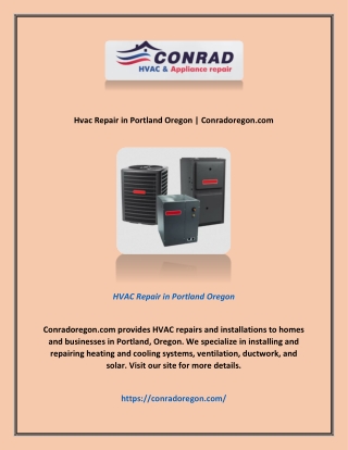 Hvac Repair in Portland Oregon | Conradoregon.com