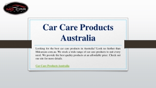 Car Care Products Australia | Mdcarcare.com.au