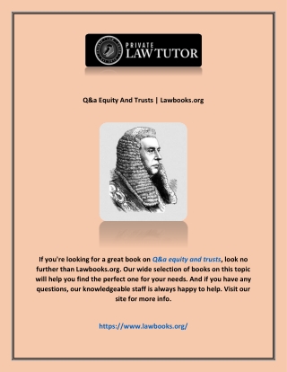 Q&a Equity And Trusts | Lawbooks.org