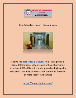 Best Schools in Jaipur | Tisjaipur.com